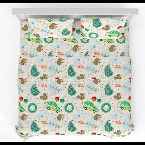 National Lampoons Christmas Vacation Flannel Sheet Set - Twin or Full - NEW